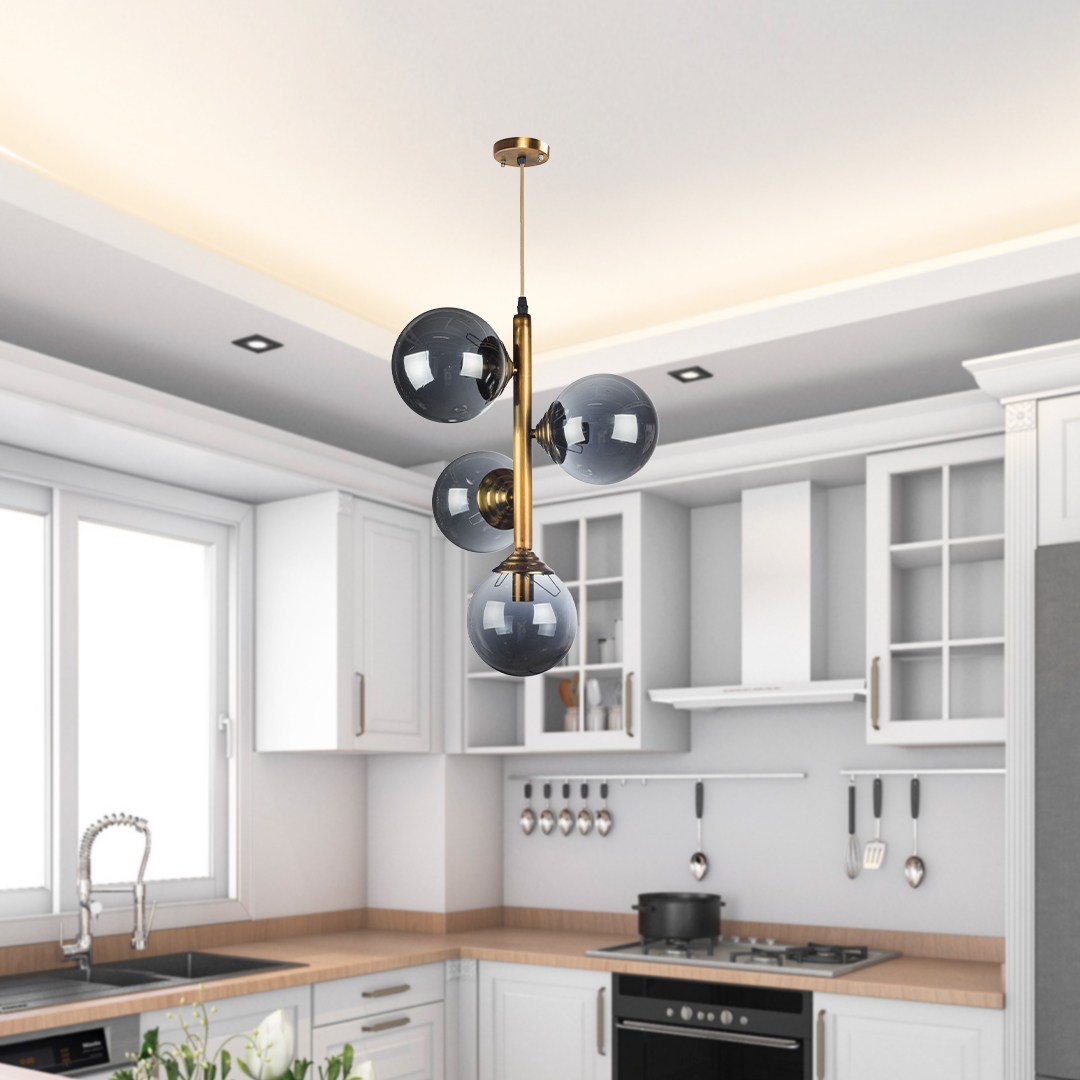 لوستر نسکافه‌ای با نورپردازی زیبا